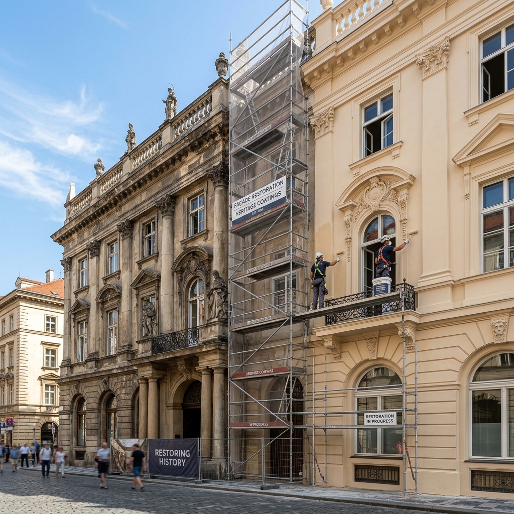 Restauración y pintura de fachadas exteriores