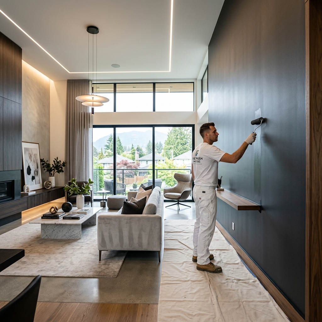 Pintura de interiores de alta gama residencial